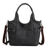 Women Canvas Handbags Retro Large Capacity Shoulder Bags Stylish Crossbody Totes
