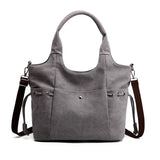 Women Canvas Handbags Retro Large Capacity Shoulder Bags Stylish Crossbody Totes