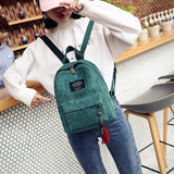 Canvas Tassel School Bags Travel Shoulder Backpack Large Capacity Rucksack