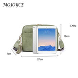 Women Cell Phone Purse Solid Shoulder Handbags Wide Strap Tassels Zip