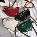 Women Chain Waist Bags Retro Style Female Handbag Travel Phone Bag PU Leather