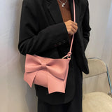 Women Crossbody Chest Bag Large Capacity Shoulder Bowknot Bag B156