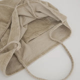 Corduroy Shoulder Bag Large Capacity Tote Handbag Reusable Shopping Bags