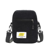 Women Corduroy Zipper Messenger Bag Autumn Winter Multi-layer Small Crossbody