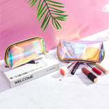 Women Cosmetic Bag Semi-circular Illusion Laser Makeup Bag Portable Dumpling Sha