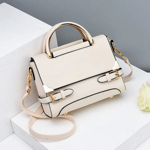 Women Cow Leather Handbag High Top Handle Purse Commute Cross Body Bag