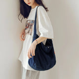 Women Denim Crossbody Bag Harajuku Shoulder Handbags Large Capacity