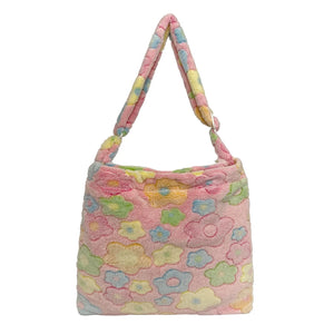 Floral Print Messenger Bag Crossbody Purse School Bag