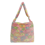 Floral Print Messenger Bag Crossbody Purse School Bag
