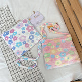 Floral Print Messenger Bag Crossbody Purse School Bag