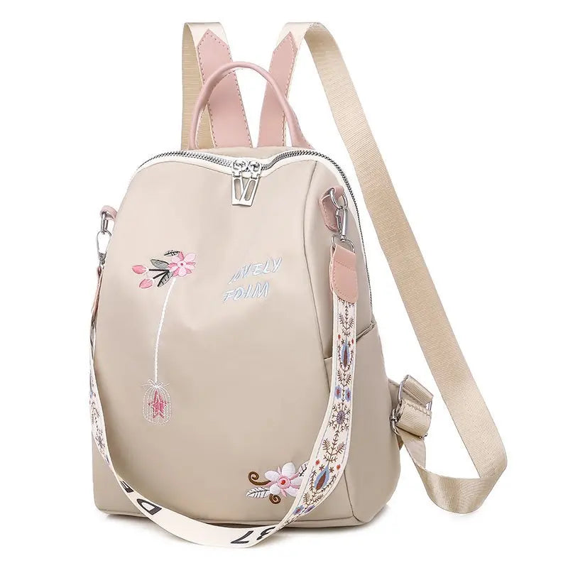 Embroidery Backpack Female Rucksack Oxford School Shoulder Bag For Teen Girls