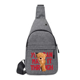 Bear Print Waist Package Crossbody Chest Pack Mini Wallet