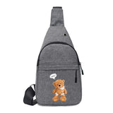 Bear Print Waist Package Crossbody Chest Pack Mini Wallet