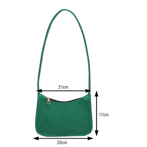 Women Felt Shoulder Bag Lady All-Match Messenger Purse for Travel