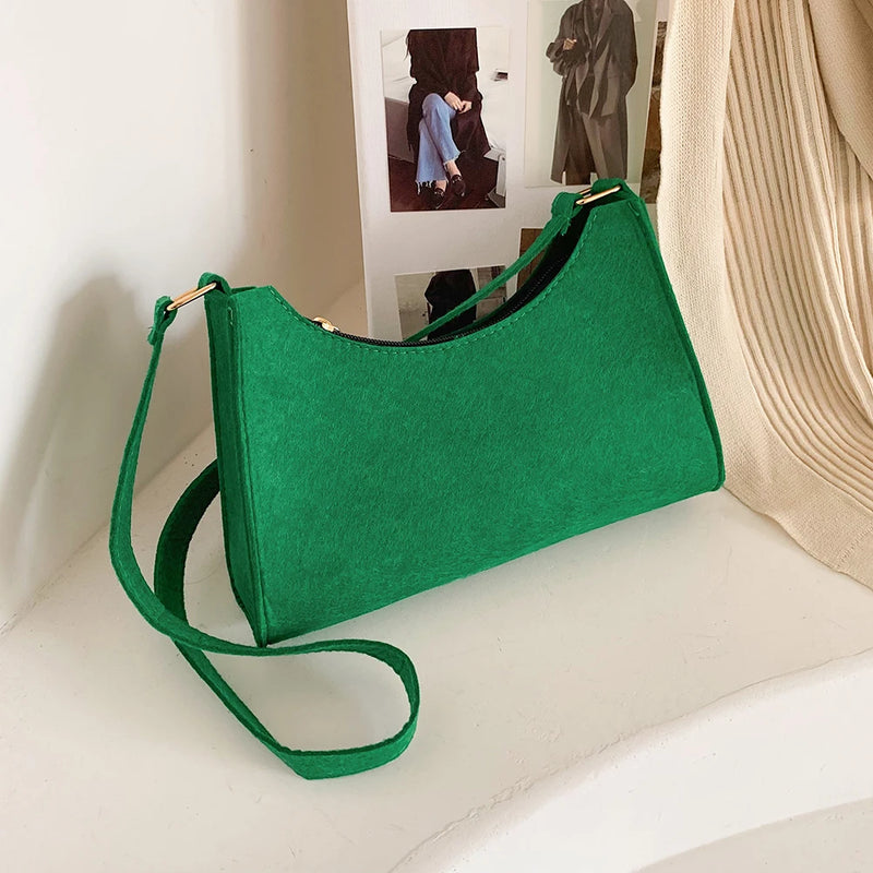 Women Solid Shoulder Bag Lady All-Match Messenger Bag
