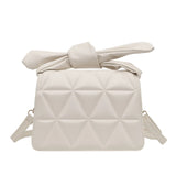 Women Geometric Embossing Crossbody Bag PU Leather Shoulder Bags