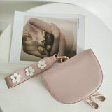 Women Handbag PU Mini Half Moon Messenger Bag
