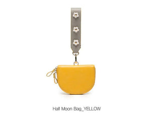 Women Handbag PU Mini Half Moon Messenger Bag