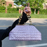 Women Crossbody Bag with Thick Chain, Evening Clutch Handbag