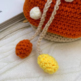 Women Knit Mushroom Crossbody Bags Female Coin Purse