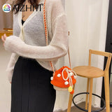 Women Knit Mushroom Hit Shoulder Bag Crossbody Bags Female Casual Mini Purse
