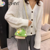 Women Knit Mushroom Hit Shoulder Bag Crossbody Bags Female Casual Mini Purse