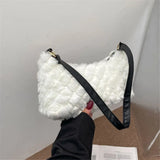 Plush Shoulder Bags Soft Furry Totes Female Handbags
