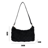 Plush Shoulder Bags Soft Furry Totes Female Handbags