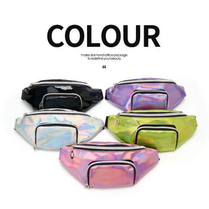 Women Laser Waist Bag Female Casual Sport Belt Bag Fanny Pack Waist Pack Bum Bag