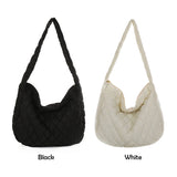 Women Lattice Solid Cloud Shoulder Bag Female Casual Quilted Crossbody Bags