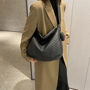Women Lattice Shoulder Bag Casual Quilted Crossbody Bags Large Capacity Handbags