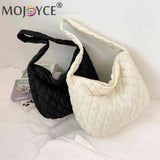 Women Lattice Solid Cloud Shoulder Bag Casual Quilted Crossbody Bags