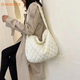 Women Lattice Shoulder Bags Winter Down Bag Crossbody