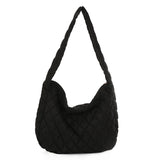 Women Lattice Shoulder Bags Winter Down Bag Crossbody