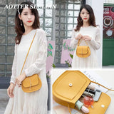 Women Leather Crossbody Shoulder Bags Solid Handbags Messenger Strap Bags