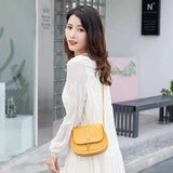 Women Leather Crossbody Shoulder Bags Solid Handbags Messenger Strap Bags