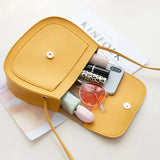 Women Leather Crossbody Shoulder Bags Solid Handbags Messenger Strap Bags