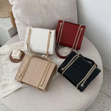 Crocodile Print Leather Shoulder Bag Large Capacity Chain Crossbody Totes