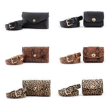 Women Leather Waist Fanny Pack Belt Phone Holder Bum Bag