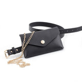 Women Leather Waist Fanny Pack Belt Phone Holder Bum Bag
