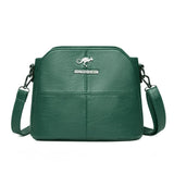 Women Small PU Leather Shoulder Bag Crossbody Side Purse 3 Layers Space