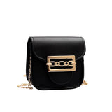 Women Mini Bag Solid Crossbody Bag PU Leather Small Square Chain Shoulder Bags