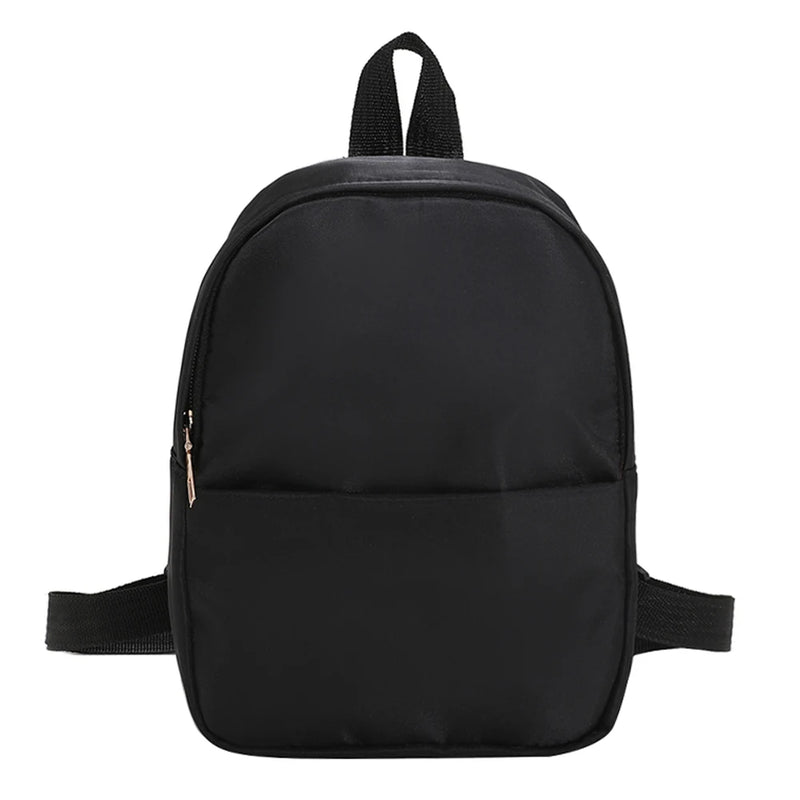 Nylon Backpack Casual Solid Teen Girls Travel Book Bag
