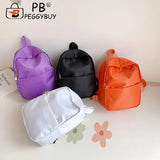 Nylon Backpack Casual Solid Teen Girls Travel Book Bag