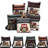 Women Owl Print Cross Body Purse Satchel Messenger Shoulder Bag