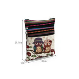 Women Owl Print Cross Body Purse Satchel Messenger Shoulder Bag