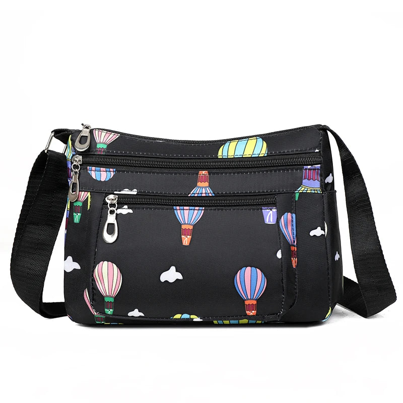 Women Oxford Shoulder Bags for Girl Ladies Crossbody Bags Small Bag Printed Ball