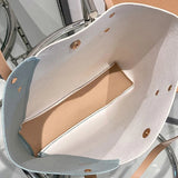 Women PU Leather Bags Mixed Colors High Capacity Shopping Handbag