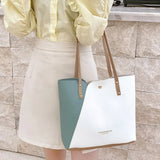 Women PU Leather Bags Mixed Colors High Capacity Shopping Handbag