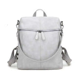 Women PU Leather Handbag Shoulder Bags Student Solid School Backpack